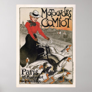 PARIJS - MOTOCYCLES COMIOT 1899 POSTER
