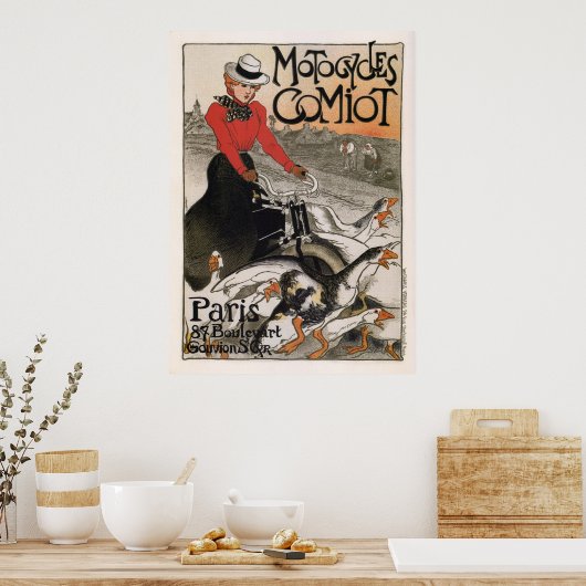 PARIJS - MOTOCYCLES COMIOT 1899 POSTER (Keuken)