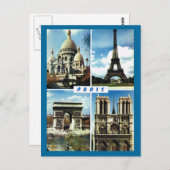 Parijs, Multiview Parijs Briefkaart (Voorkant / Achterkant)