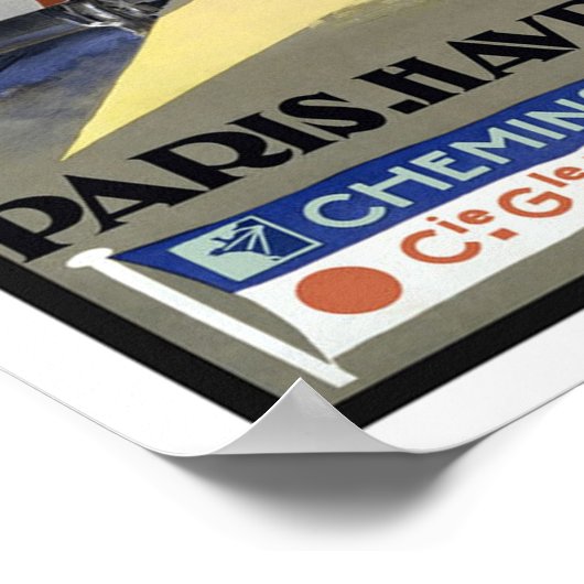  Parijs naar New York Poster (Hoek)