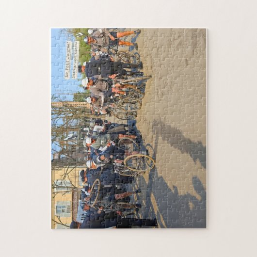 Parijs-Nice Fietsers Auxerre Yonne Frankrijk 1933 Legpuzzel (Verticaal)