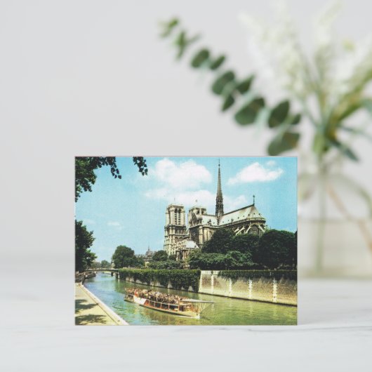  Parijs, Notre Dame, Bateau Mouche Briefkaart (Staand voorkant)