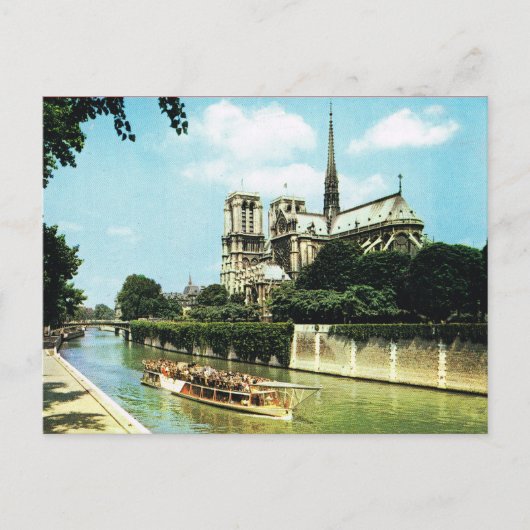  Parijs, Notre Dame, Bateau Mouche Briefkaart (Voorkant)