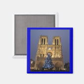 Parijs - Notre Dame bij Kerstmis Magneet (Voorkant / Achterkant)