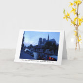 Parijs - Notre Dame bij Schemer Kaart (Gele Bloem)