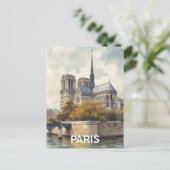 Parijs Notre Dame Briefkaart (Staand voorkant)