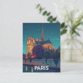 Parijs Notre Dame Briefkaart (Staand voorkant)