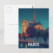 Parijs Notre Dame Briefkaart (Voorkant / Achterkant)