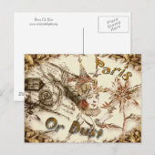 Parijs of Bust Briefkaart (Voorkant / Achterkant)