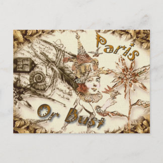 Parijs of Bust Briefkaart