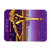 Parijs onder een Paarse Starry Sky Magneet (Horizontaal)