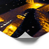 Parijs onder een Turquoise Blue Twilight Sky Poster (Hoek)