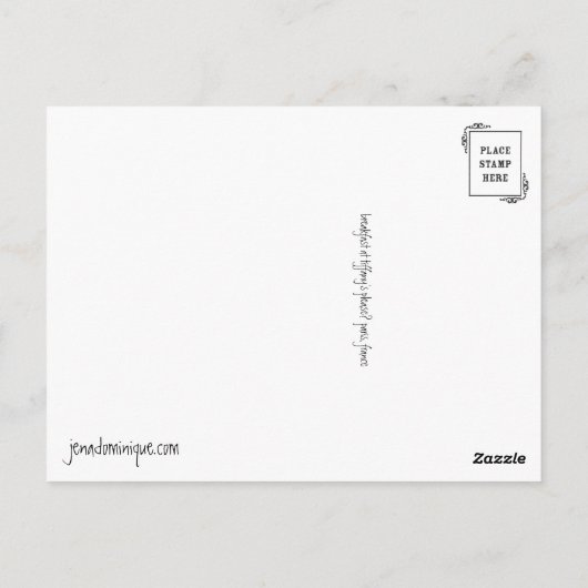 Parijs: ontbijt bij tiffany alstublieft? briefkaart (Achterkant)