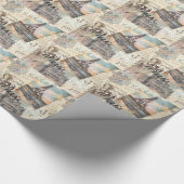  Parijs ontkoppeling Landmarks typografie Cadeaupapier (Hoek)