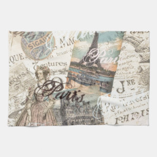  Parijs ontkoppeling Landmarks typografie Theedoek