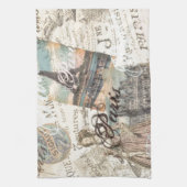  Parijs ontkoppeling Landmarks typografie Theedoek (Verticaal)