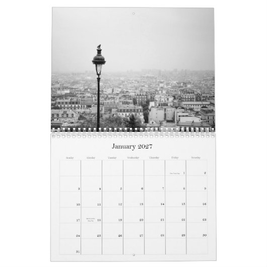 Parijs op de Go-agenda Kalender (Jan 2027)