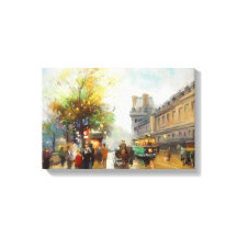 Parijs op een regenachtige dag. Waterverf schilder