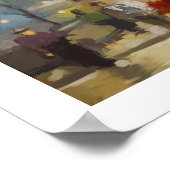 Parijs op een regenachtige dag Waterverf schildere Poster (Hoek)