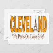 Parijs op het Briefkaart van Erie van het Meer (Voorkant / Achterkant)