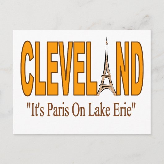 Parijs op het Briefkaart van Erie van het Meer (Voorkant)