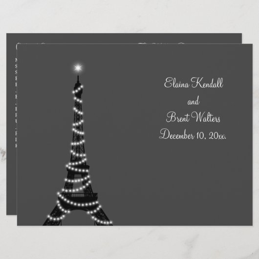 Parijs op het programma Night Wedding (Voorkant / Achterkant)