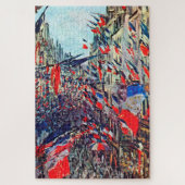 Parijs op nationale dag, Claude Monet Legpuzzel (Verticaal)