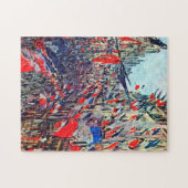 Parijs op nationale dag, Claude Monet Legpuzzel (Horizontaal)
