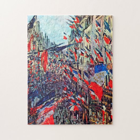 Parijs op nationale dag, Claude Monet Legpuzzel (Verticaal)