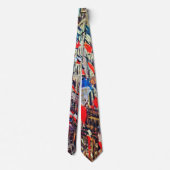 Parijs op nationale dag, Claude Monet Stropdas (Achterkant)