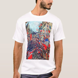 Parijs op nationale dag, Claude Monet T-shirt