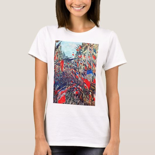 Parijs op nationale dag, Claude Monet T-shirt (Voorkant)
