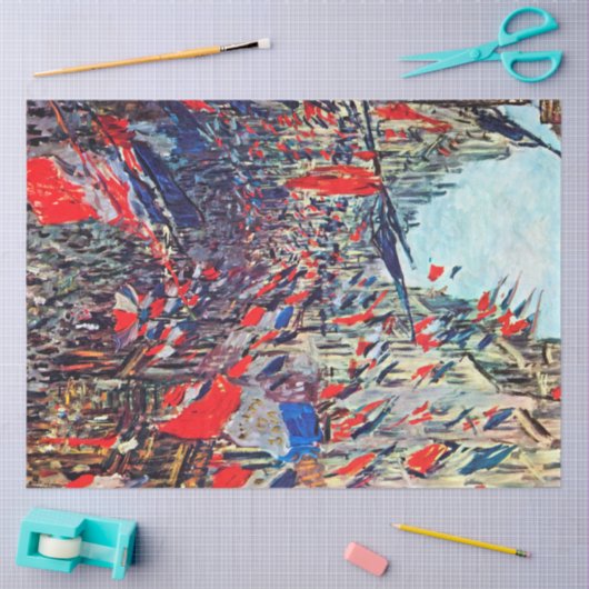 Parijs op nationale dag, Claude Monet Tissuepapier (Craft)