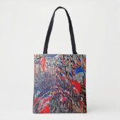Parijs op nationale dag, Claude Monet Tote Bag (Voorkant)