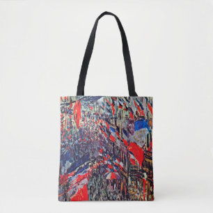 Parijs op nationale dag, Claude Monet Tote Bag