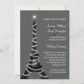 Parijs op Night Wedding Invitation Kaart (Voorkant)