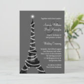Parijs op Night Wedding Invitation Kaart (Staand voorkant)