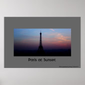 Parijs op Sunset Poster (Voorkant)
