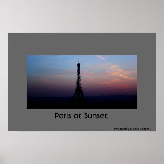 Parijs op Sunset Poster (Voorkant)