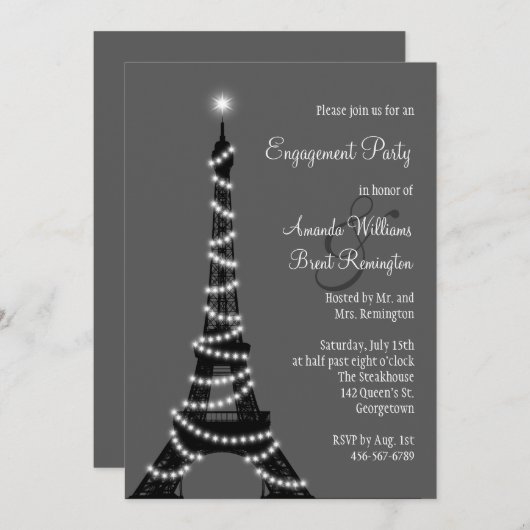 Parijs op uitnodiging van de Night Engagement Part (Voorkant / Achterkant)