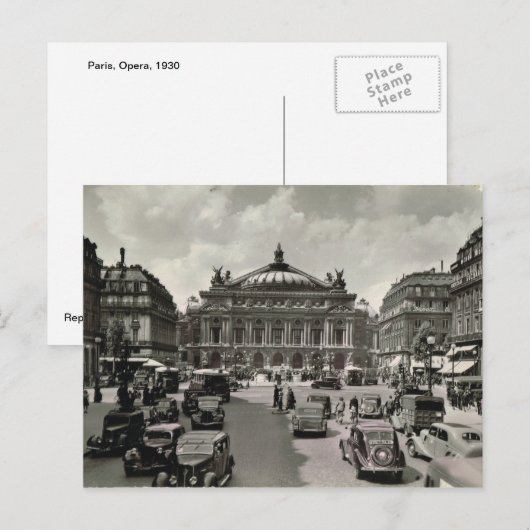 Parijs, Opera, 1930 Briefkaart (Voorkant / Achterkant)