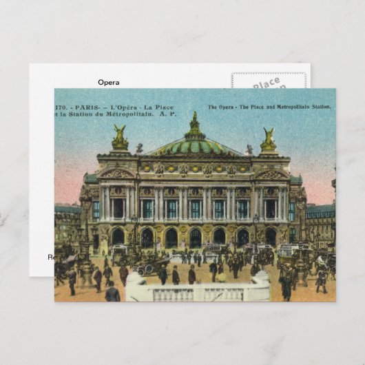  Parijs,    Opera Briefkaart (Voorkant / Achterkant)