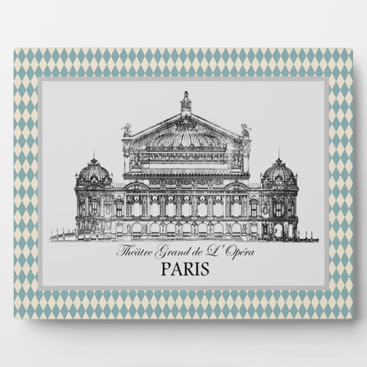  Parijs Opera Illustration Harlequin Fotoplaat (Voorkant)