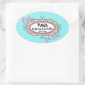 "Parijs" Ovale Sticker (Tas)