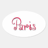 Parijs Ovale Sticker (Voorkant)
