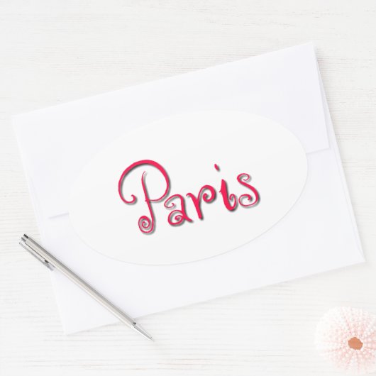 Parijs Ovale Sticker (Envelop)