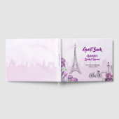 Parijs Paarse Iris Franse Special Event Gastenboek (Volledig)