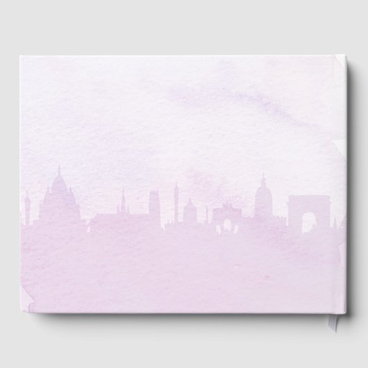 Parijs Paarse Iris Franse Special Event Gastenboek (Achterkant)