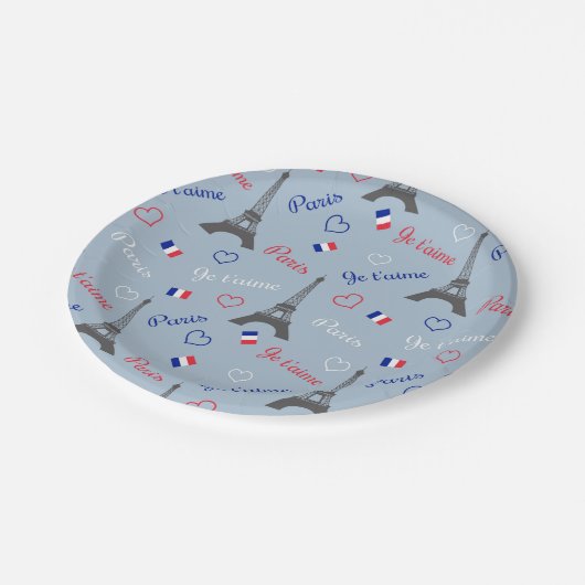 Parijs Papieren Bordje (Gekanteld)