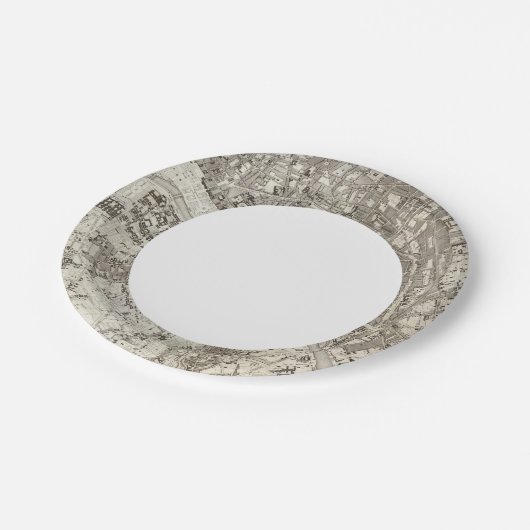 Parijs Papieren Bordje (Gekanteld)